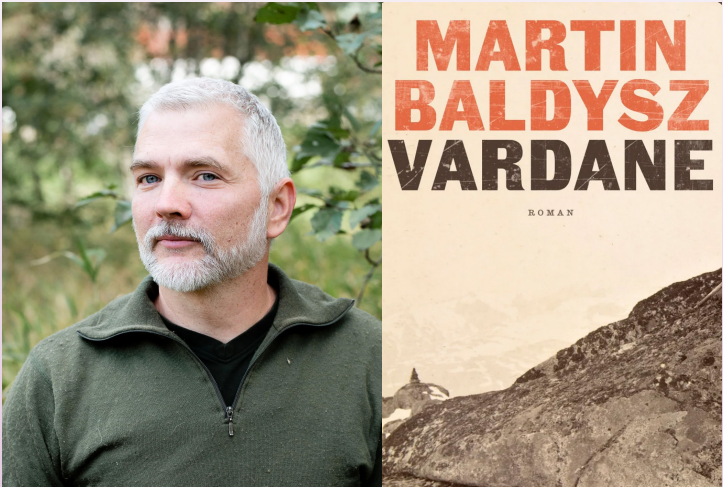 Portrettfoto av Martin Baldysz og omslaget til boka Vardane - Klikk for stort bilete