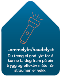 Lommelykt/haudelykt - Du treng ei god lykt for å kunne ta deg fram på ein trygg og effektiv måte når straumen er vekk.  - Klikk for stort bilete